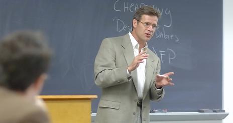 Professor in class room